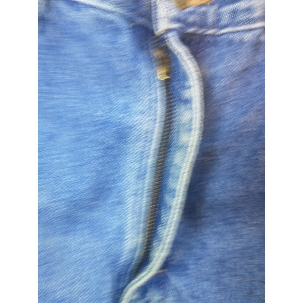 Wrangler 96501DS Mens Blue Denim Straight Leg Regular Fit Jeans 34x29 Distressed - Picture 15 of 16